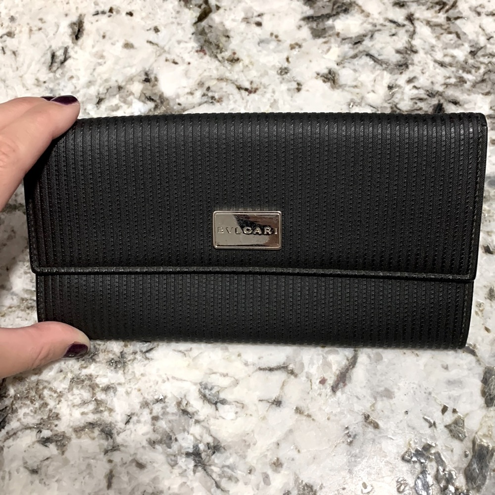 Bulgari Black Long Wallet
